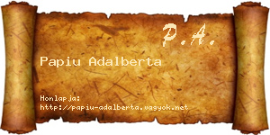 Papiu Adalberta névjegykártya